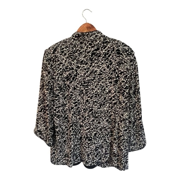 ALEX EVENINGS Full Zip Jacket Top Plus Size 2X Glitter Knit - Picture 2 of 4